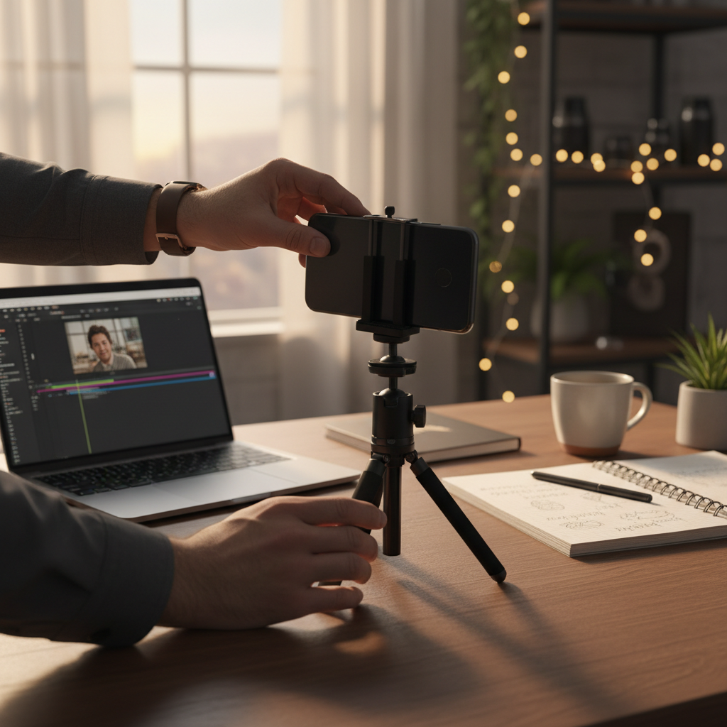 Vue immersive POV - installation du Mini Trépied Lumora